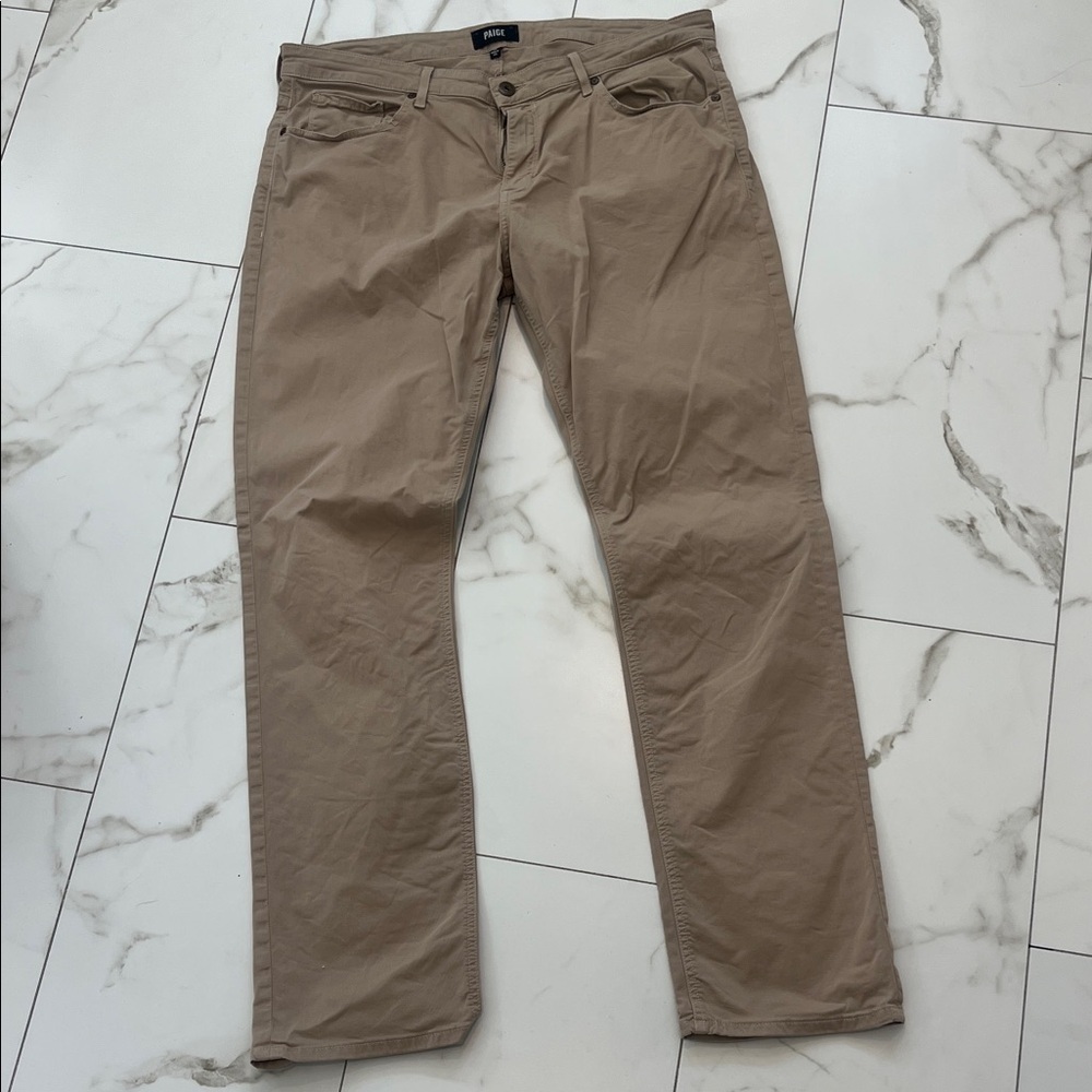 PAIGE Men's Beige Trousers